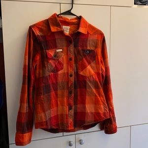 TOPO orange and red flannel